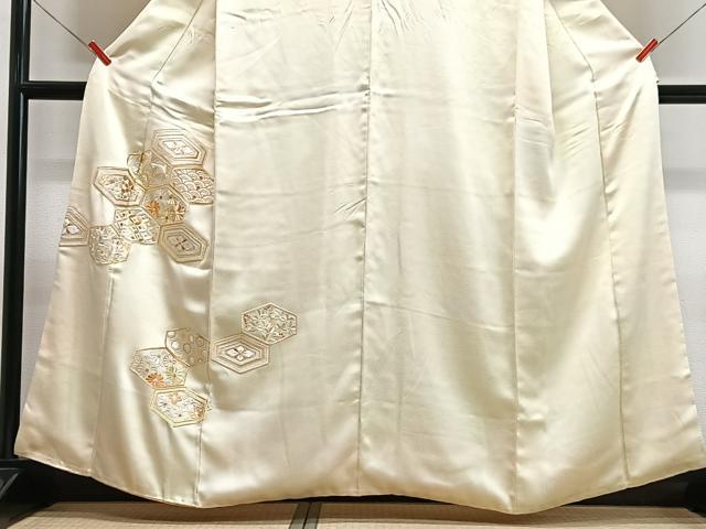 平和屋着物■訪問着　刺繍　吉祥花文　正絹　逸品　CABH4186xe