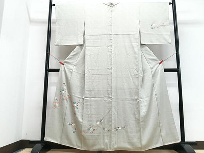 平和屋着物■訪問着　枝花文　正絹　逸品　CABH4187xe