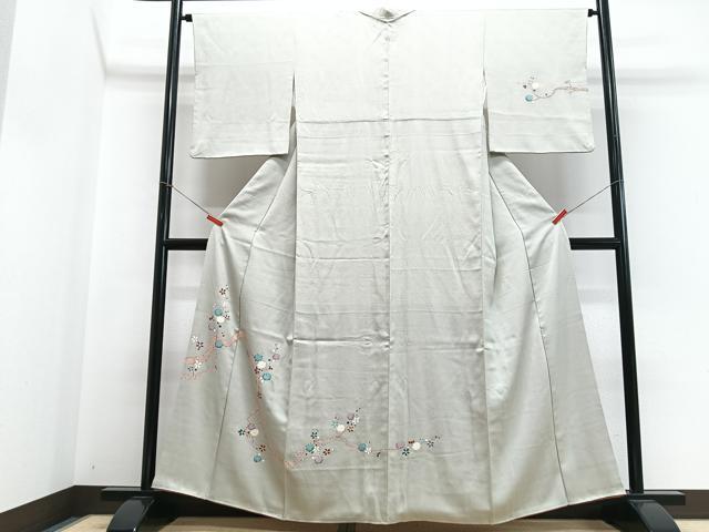 平和屋着物■訪問着　枝花文　正絹　逸品　CABH4187xe