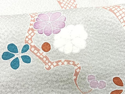 平和屋着物■訪問着　枝花文　正絹　逸品　CABH4187xe