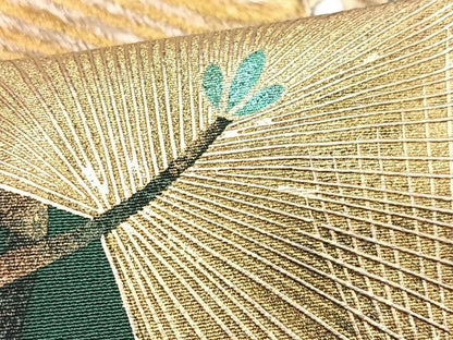 平和屋着物■豪華黒留袖　泰常　刺繍　孔雀松葉文　暈し染め　金彩　正絹　逸品　CABH4197xe