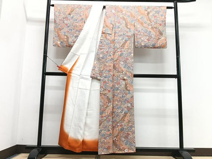 平和屋着物■上質な小紋　吉祥花文　正絹　逸品　CABH4183xe