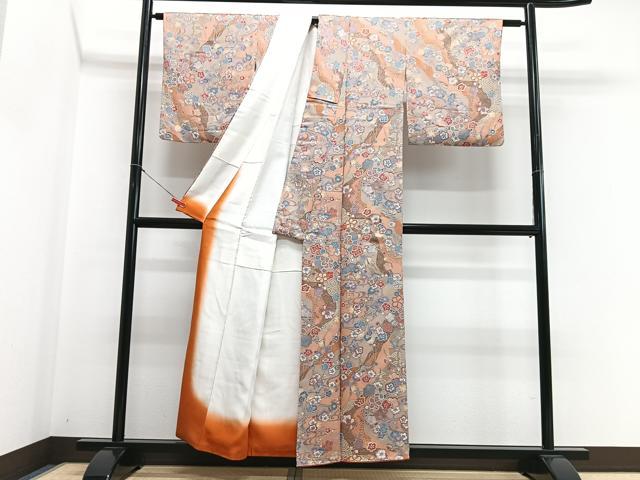 平和屋着物■上質な小紋　吉祥花文　正絹　逸品　CABH4183xe