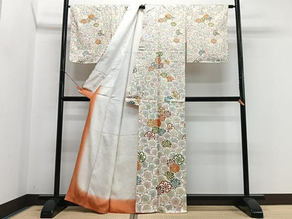 平和屋着物■上質な小紋　花尽くし　金彩　正絹　逸品　CABH4184xe