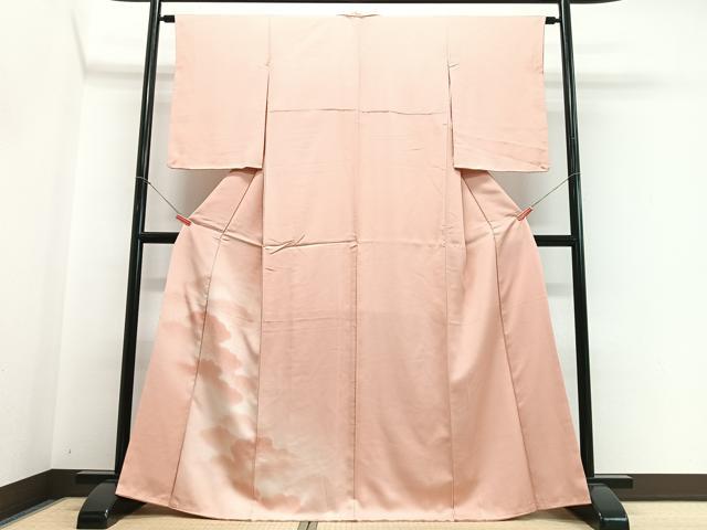 平和屋着物■色留訪問着　雲取り風景文　暈し染め　正絹　逸品　CABH4203xe