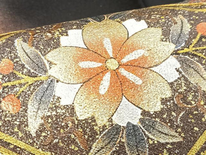 平和屋着物■豪華黒留袖　駒刺繍　流水草花文　暈し染め　金彩　正絹　逸品　CABH4178xe
