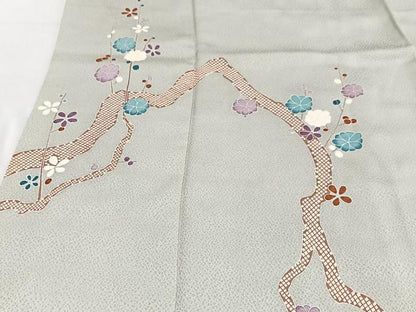 平和屋着物■訪問着　枝花文　正絹　逸品　CABH4187xe