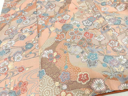 平和屋着物■上質な小紋　吉祥花文　正絹　逸品　CABH4183xe