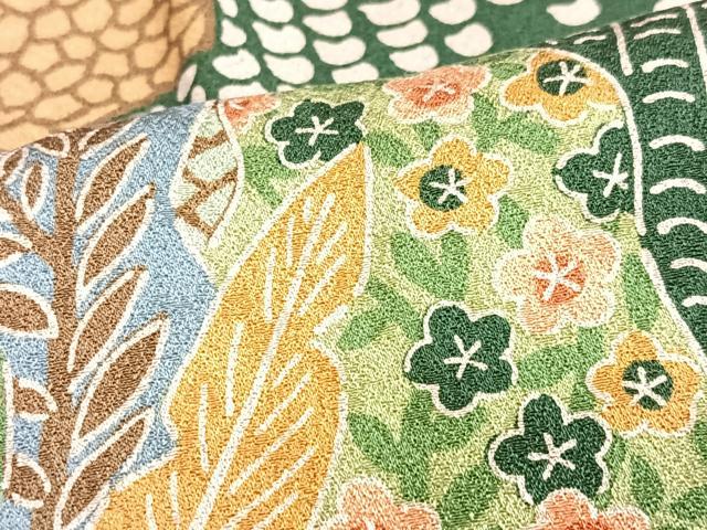 平和屋着物■上質な小紋　草花文　正絹　逸品　CABH4213xe