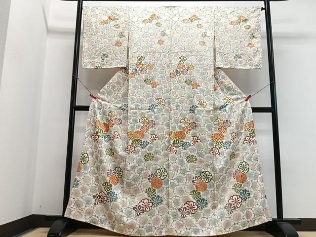 平和屋着物■上質な小紋　花尽くし　金彩　正絹　逸品　CABH4184xe