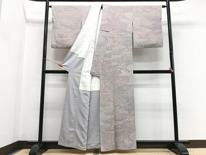 平和屋着物■上質な小紋　枝花文　正絹　逸品　CABH4210xe