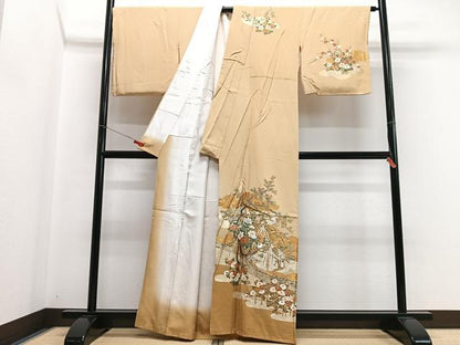 平和屋着物■訪問着　花車文　金彩　正絹　逸品　CABH4182xe