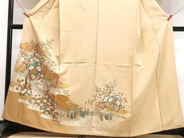 平和屋着物■訪問着　花車文　金彩　正絹　逸品　CABH4182xe