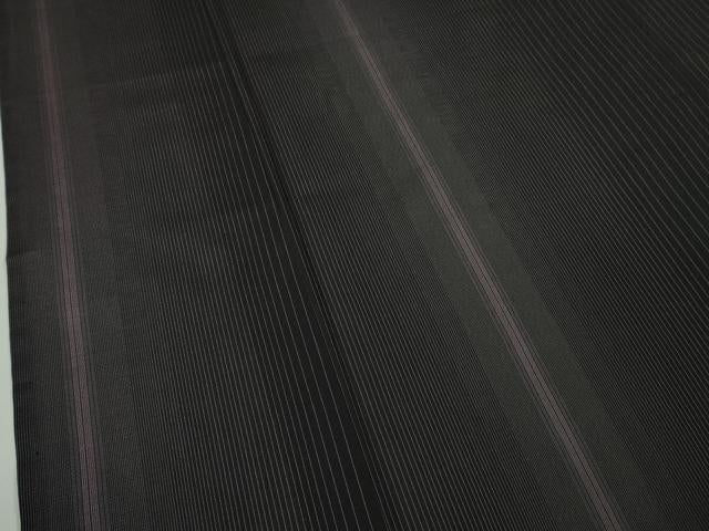 平和屋本店＊極上　夏物　男性　本場大島紬　夏大島　縞　黒地　逸品　DZAB0650kh6