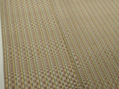 平和屋本店●極上　山下八百子　本場黄八丈　市松綾織　逸品　未使用　DZAB3277kh6