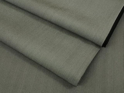 平和屋本店●極上　お召　毛万筋　墨色×薄鈍色　逸品　DZAB2538kh6