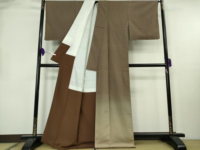平和屋本店●極上　伝統工芸士　曽根武勇　訪問着　お召地　吉野間道　逸品　DZAB4045kh6