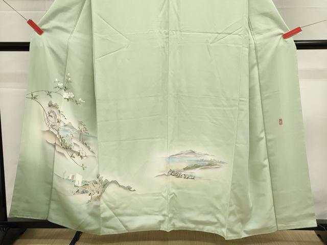 平和屋着物■訪問着　友禅　作家物　風景文　暈し染め　正絹　逸品　DABG6646cd
