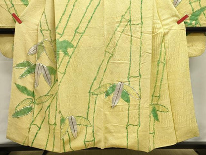 平和屋着物■豪華振袖　総絞り　駒刺繍　笹竹文　正絹　逸品　DABG6652cd