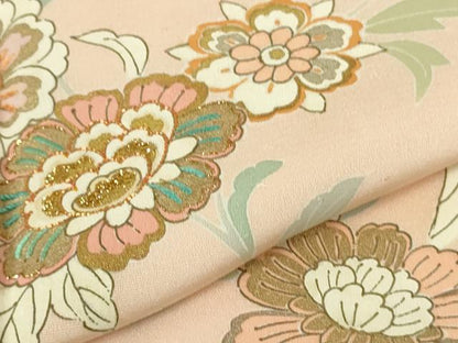 平和屋本店●極上　創業460年・千總　訪問着　駒刺繍　花唐草文　虹色地　金彩　小田急百貨店扱い　逸品　DZAB2821kh6