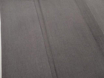 平和屋本店▽極上　小紋師:藍田正雄・人間国宝 伊勢型紙縞彫師:児玉博 江戸小紋 単衣　万筋　深紫色×薄葡萄色　逸品　未使用　DZAB3432kh6