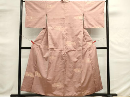 平和屋着物■上質な紬　雲取り亀甲地紋　正絹　逸品　DABG6677cd