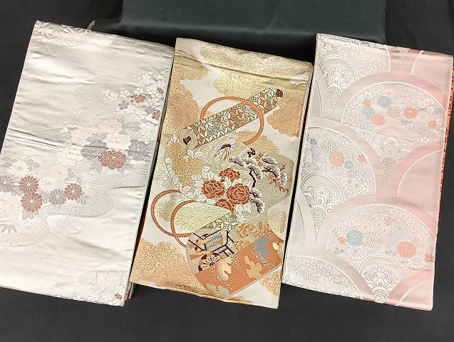 平和屋着物■袋帯 西陣 まとめて100点 鳳凰 向かい鶴 人物 向かい蝶 風景 松竹梅 花柄 正倉院 佐賀錦 金銀糸 未使用品有 全て正絹 mmm1148