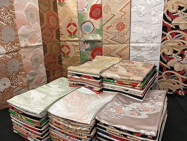 平和屋着物■袋帯 西陣 まとめて100点 鳳凰 向かい鶴 向かい蝶 花柄 正倉院 佐賀錦 金銀糸 など 着用可能多数 未使用品有 全て正絹 mmm1147