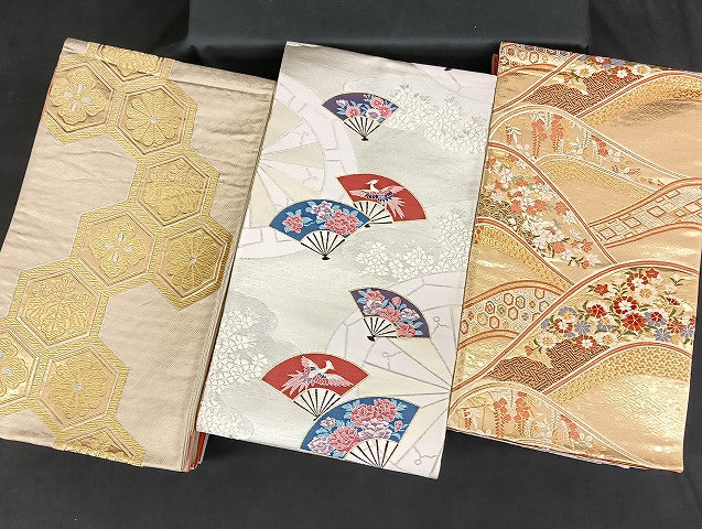 平和屋着物■袋帯 西陣 まとめて100点 鳳凰 向い鶴 尾長鳥 蝶 風景 更紗 松竹梅 正倉院 宝相華 駒刺繍 金銀糸 未使用品有 全て正絹 mmm1149