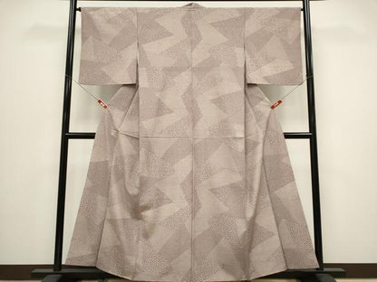 平和屋着物■小紋　切嵌花文　洗える着物　CABH1027ou
