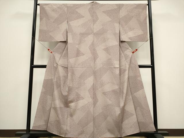 平和屋着物■小紋　切嵌花文　洗える着物　CABH1027ou