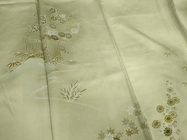 平和屋着物■訪問着　風景草花文　暈し染め　正絹　逸品　CABH1043ou