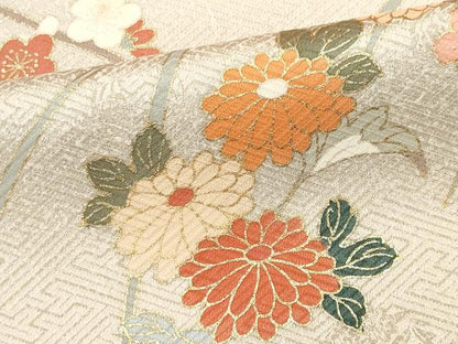 平和屋着物■訪問着　枝花文　暈し染め　金彩　正絹　逸品　CABH1018ou