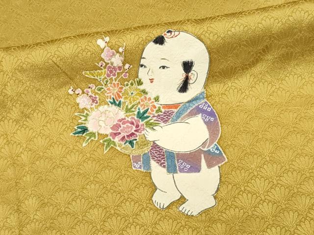 平和屋着物■訪問着　唐子遊び　金彩　正絹　逸品　CABH1011ou