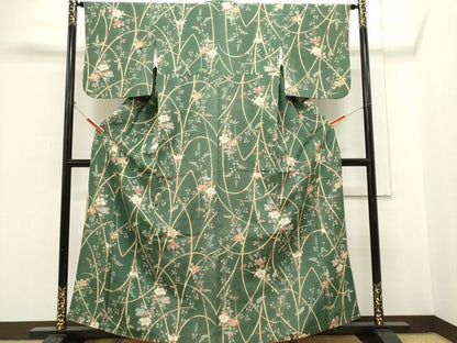 平和屋着物■上質な小紋　辻が花　鬼しぼ縮緬　鈴乃屋扱い　正絹　逸品　CABH1010ou
