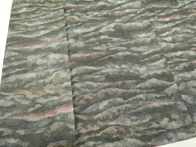 平和屋着物■本場染大島紬　遠山文　正絹　逸品　CABH1045ou