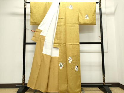平和屋着物■訪問着　唐子遊び　金彩　正絹　逸品　CABH1011ou