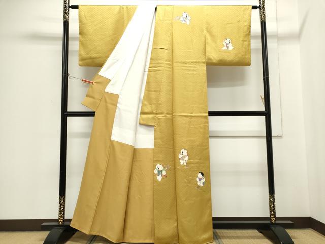 平和屋着物■訪問着　唐子遊び　金彩　正絹　逸品　CABH1011ou