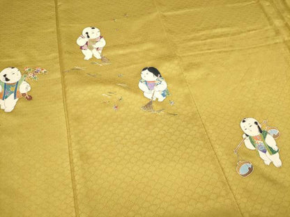 平和屋着物■訪問着　唐子遊び　金彩　正絹　逸品　CABH1011ou