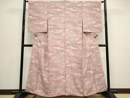 平和屋着物■上質な小紋　吉祥草花文　正絹　逸品　CABH1040ou