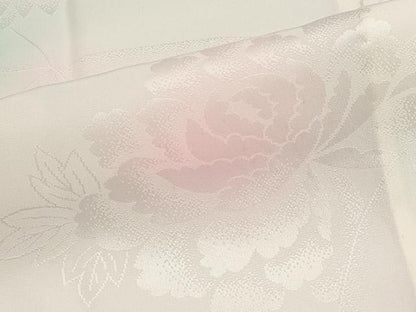 平和屋着物■長襦袢　単衣　草花地紋　暈し染め　正絹　逸品　CABH1029ou