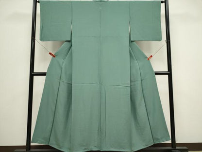 平和屋着物■上質な色無地　薄青色　正絹　逸品　CABH1042ou