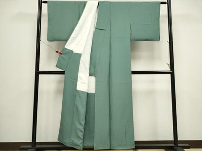 平和屋着物■上質な色無地　薄青色　正絹　逸品　CABH1042ou