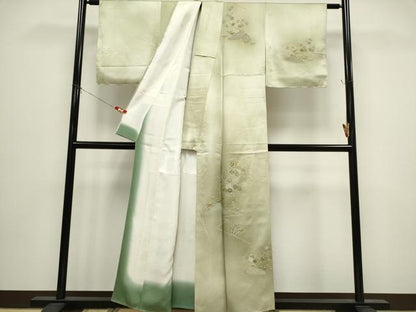 平和屋着物■訪問着　風景草花文　暈し染め　正絹　逸品　CABH1043ou