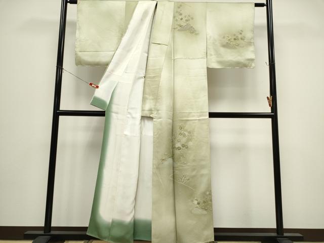 平和屋着物■訪問着　風景草花文　暈し染め　正絹　逸品　CABH1043ou
