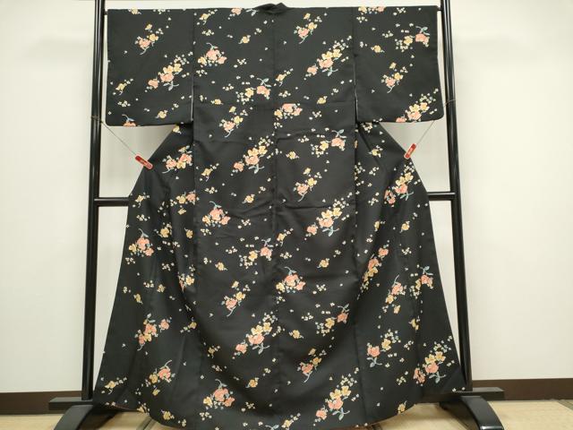 平和屋着物■小紋　草花文　暈し染め　洗える着物　CABH1033ou