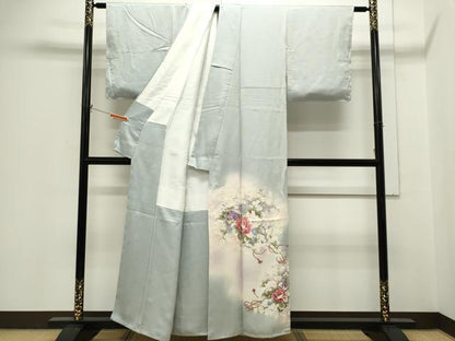 平和屋着物■豪華色留袖　花車文　暈し染め　銀彩　正絹　逸品　CABH1012ou