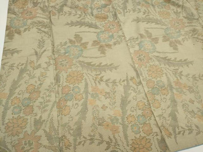 平和屋着物■本場大島紬　7マルキ　草花文　正絹　逸品　CABH1035ou
