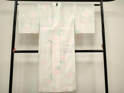 平和屋着物■長襦袢　単衣　草花地紋　暈し染め　正絹　逸品　CABH1029ou