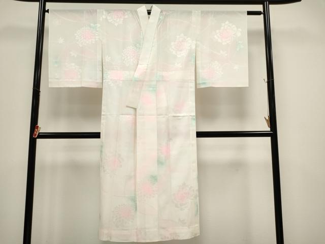 平和屋着物■長襦袢　単衣　草花地紋　暈し染め　正絹　逸品　CABH1029ou